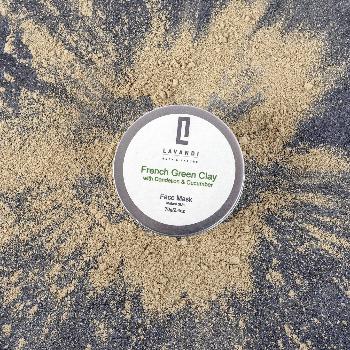 French Green Clay Face Mask with Dandelion & Cucumber