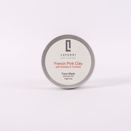 French Pink Clay Face Mask with Rosehip & Turmeric