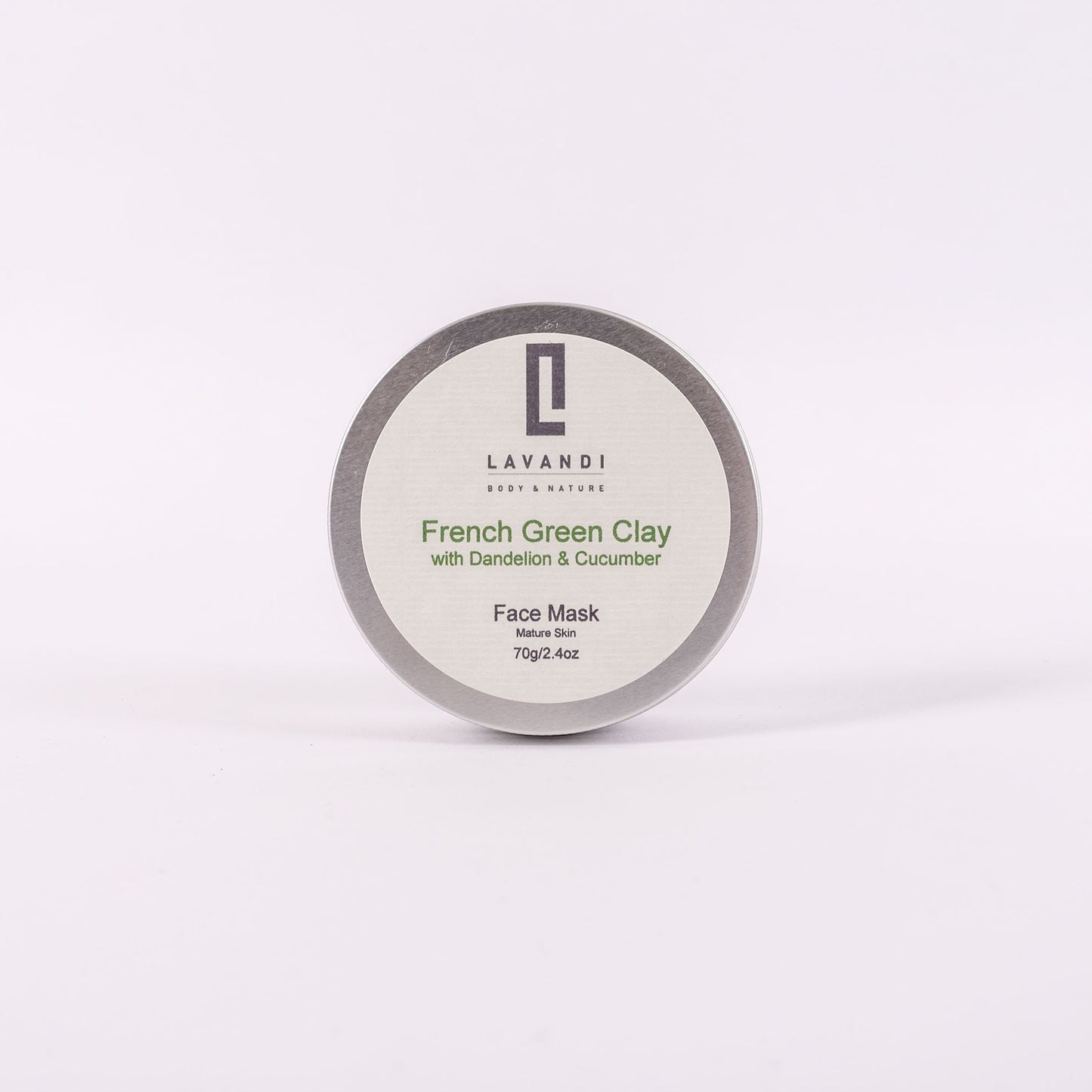 French Green Clay Face Mask with Dandelion & Cucumber
