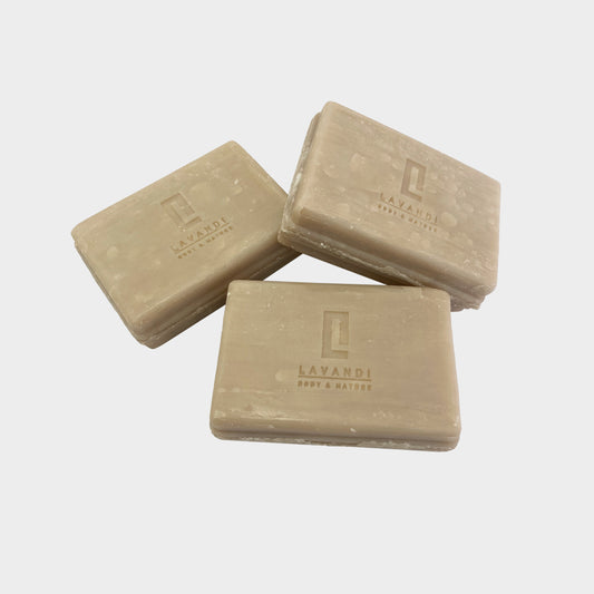3 Naked Rhassoul Clay Soap Bars